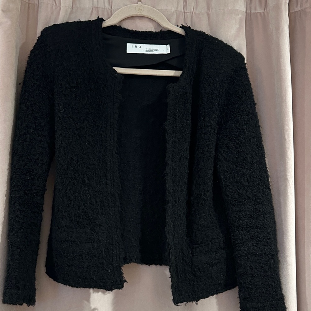 IRO Black Bouclé Jacket